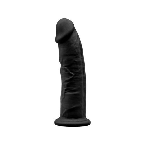 6 Inch Realistic Silicone Dual Density Dildo With Suction Cup Black | Realistic Dildos Anal Dildos Anal Dildos