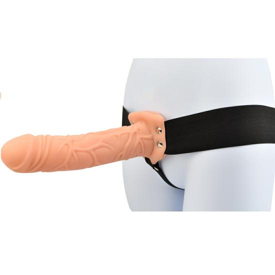 8 Inch Hollow Strap On Vanilla Flesh | Strap Ons Dildos Flesh