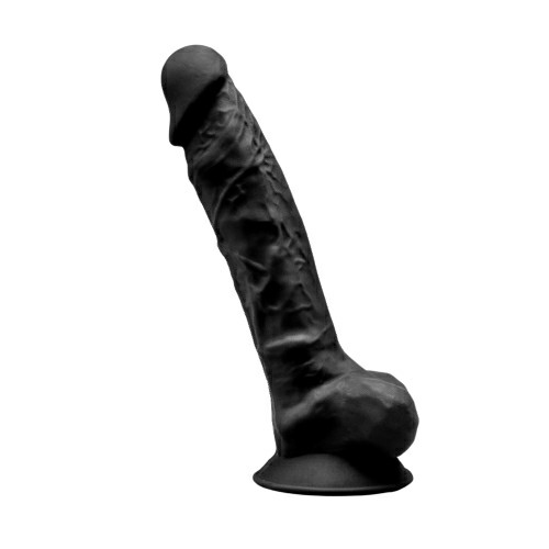 9 Inch Realistic Silicone Dual Density Dildo With Suction Cup With Balls Black | Dildos & Dongs Dildos Black