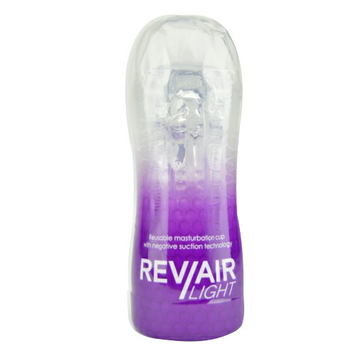 -Air Light Reusable Masturbation Cup Clear/Purple | Masturbators Male Sex Toys Clear