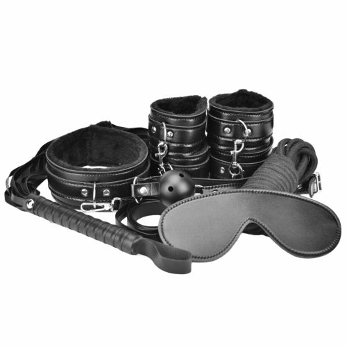 Beginner’S Bondage Kit (8 Piece) Black | Couples Kits Bondage Play Black