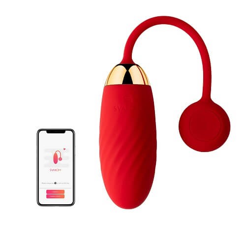 Ella App Controlled Silicone Vibrating Eggred Red | App Controlled App Controlled App Controlled