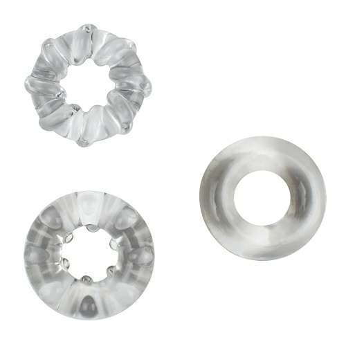 Enhancement Cock Ring Set (3 Pack) Clear | Cock Rings Cock Rings Clear