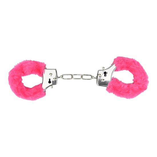 . Heavy Duty Furry Handcuffs Pink | Playtime Couples Playtime