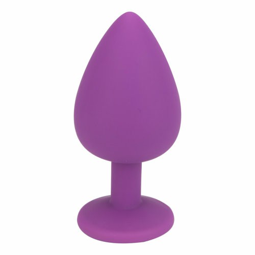 Jewelled Silicone Butt Plug -Large Purple | Butt Plugs Anal Butt Plugs