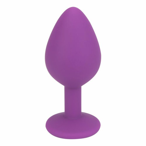 Jewelled Silicone Butt Plug – Medium Purple | Butt Plugs Anal Butt Plugs