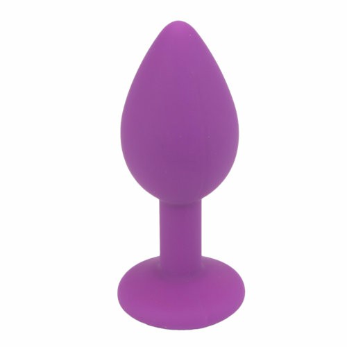 Jewelled Silicone Butt Plug -Small Purple | Butt Plugs Anal Butt Plugs