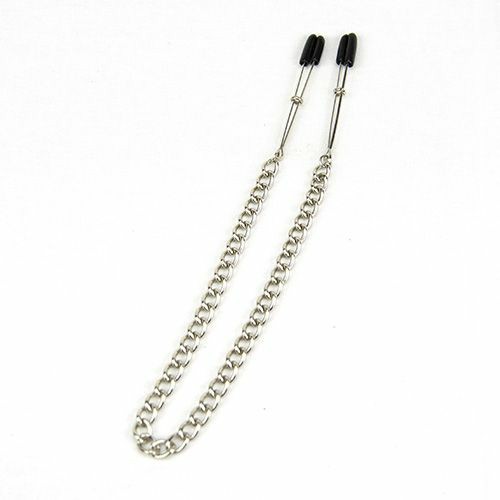 Nipple Clamps & Chain Silver | Nipple Play Female Sex Toys Mens