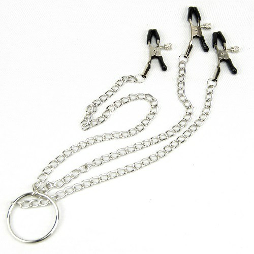 Nipple & Clit Clamp Silver | Bondage Play Bondage Play Bondage Play