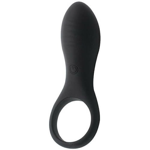 Rechargeable Silicone Vibrating Cock Ring Black | Couples Cock Rings Cock Rings Black