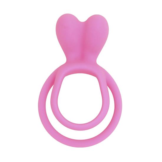 Silicone Double Rabbit Cock Ring Pink | Cock Rings Cock Rings Cock Rings