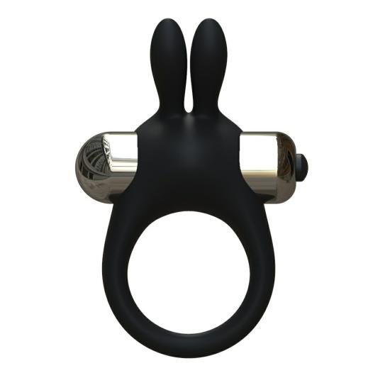 Silicone Rabbit Vibrating Cock Ring Black | Couples Cock Rings Cock Rings Black