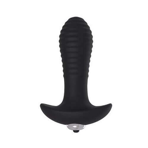 Spiral Silicone Anal Vibrator Black | Butt Plugs Anal Anal Vibrators