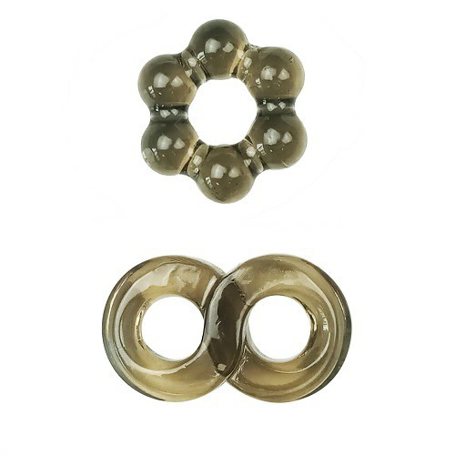 Stamina Cock Ring Set (2 Pack) Grey | Cock Rings Cock Rings Cock Rings