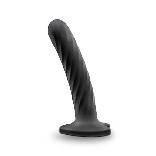 Twist Silicone Dildo With Suction Cup Medium Black | Anal Dildos Anal Dildos Anal Dildos