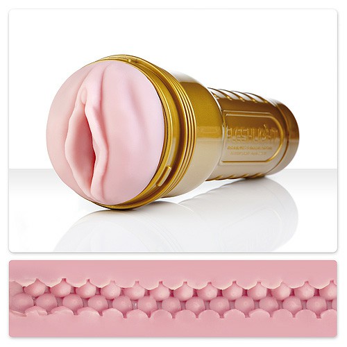 Vagina Stamina Training Unit Flesh/Gold | Masturbators Fleshlights Flesh