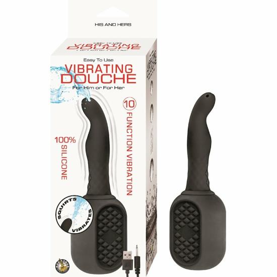 Vibrating Douche Black | Anal Vibrators Anal Anal Sundries