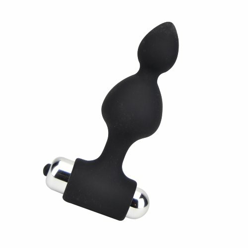 10 Function Vibrating Anal Beads Black | Vibrating Butt Plugs